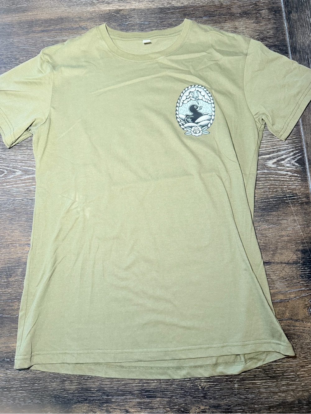 Men's Short Sleeve Crew Neck T-Shirt in Olive Green
